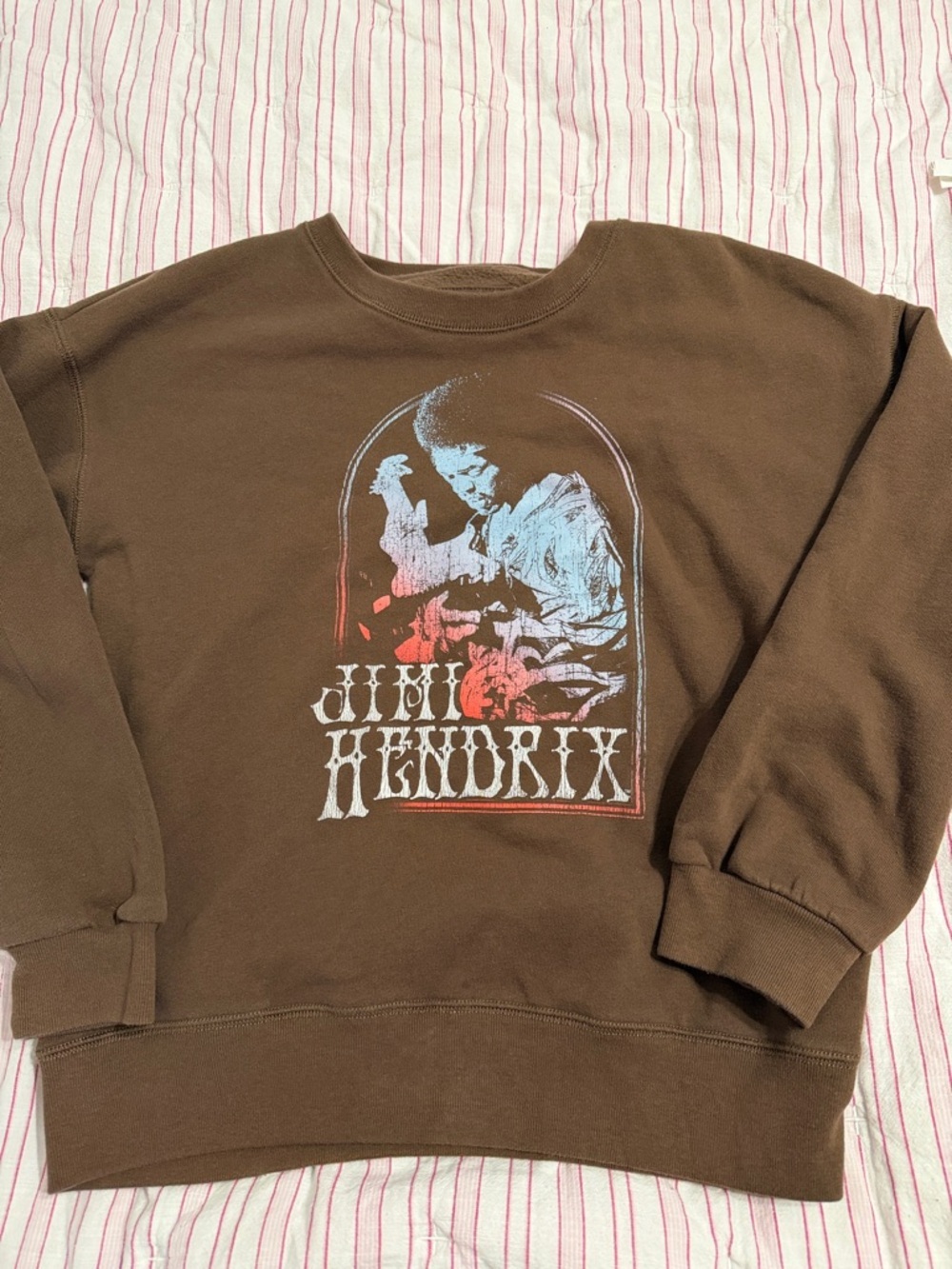 abercrombie kids Brown Jimi Hendrix Graphic Crewneck kids 13/14